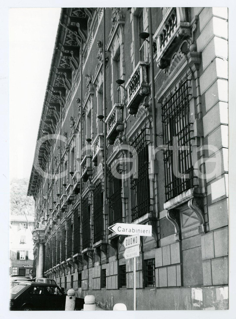 Fotografia d epoca originale 1981 CARRARA Palazzo Ducale CYBO MALASPINA Panorama  Foto 13x17 cm 1