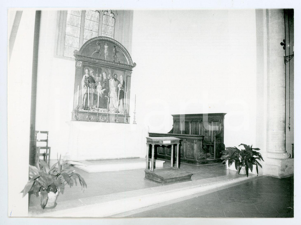 Fotografia d epoca originale 1979 PIENZA Duomo di Santa Maria Assunta  Cappella absidale  Foto 17x13 cm 1