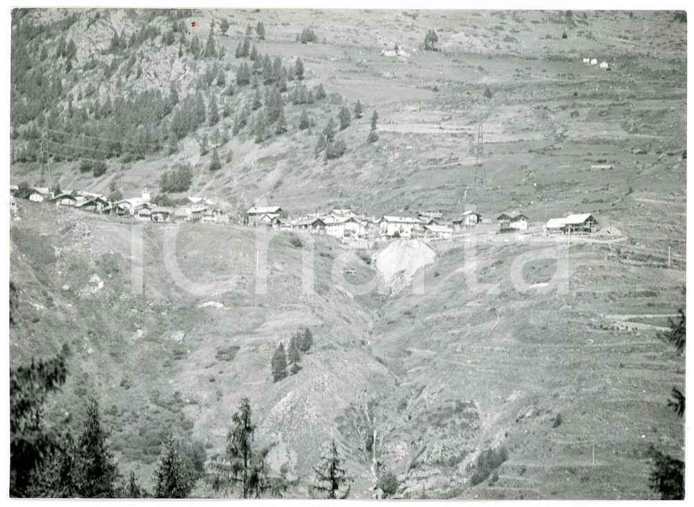 Fotografia d epoca originale 1976 VAL DI COGNE AO Panorama di GIMILLAN Foto 17x13 cm 1