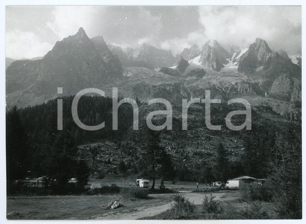 Fotografia d epoca originale 1976 COURMAYEUR Planpincieux VAL FERRET e ghiacciaio GRANDES JORASSES Foto 17x13 1