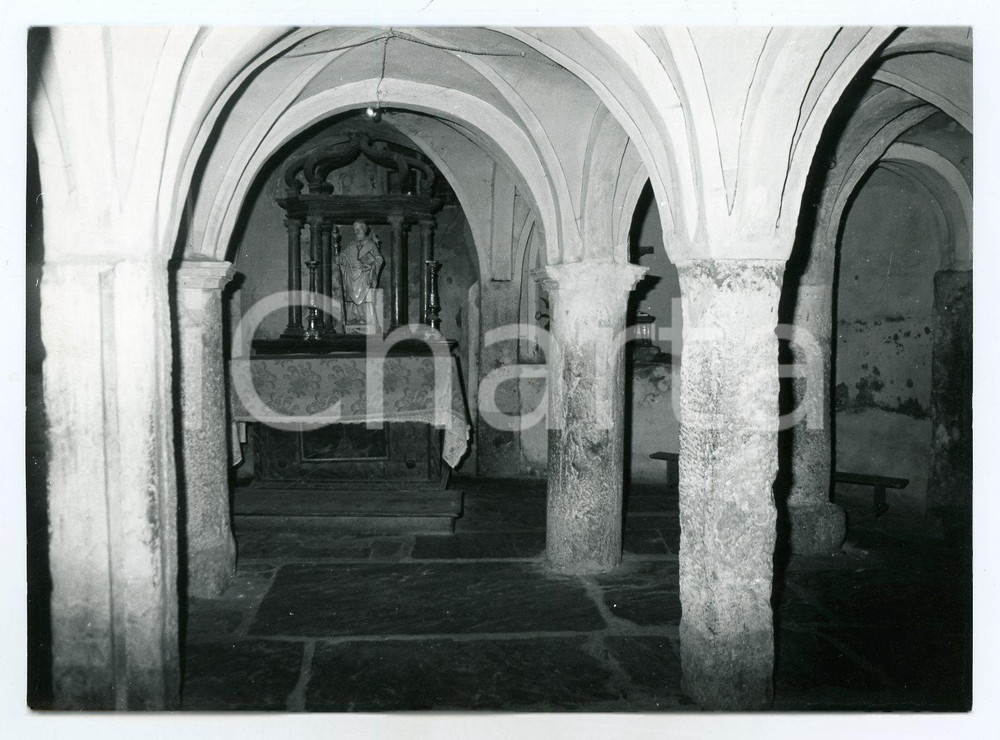 Fotografia d epoca originale 1976 AOSTA Cripta della Chiesa di Sant Orso  Foto 17x13 cm 1