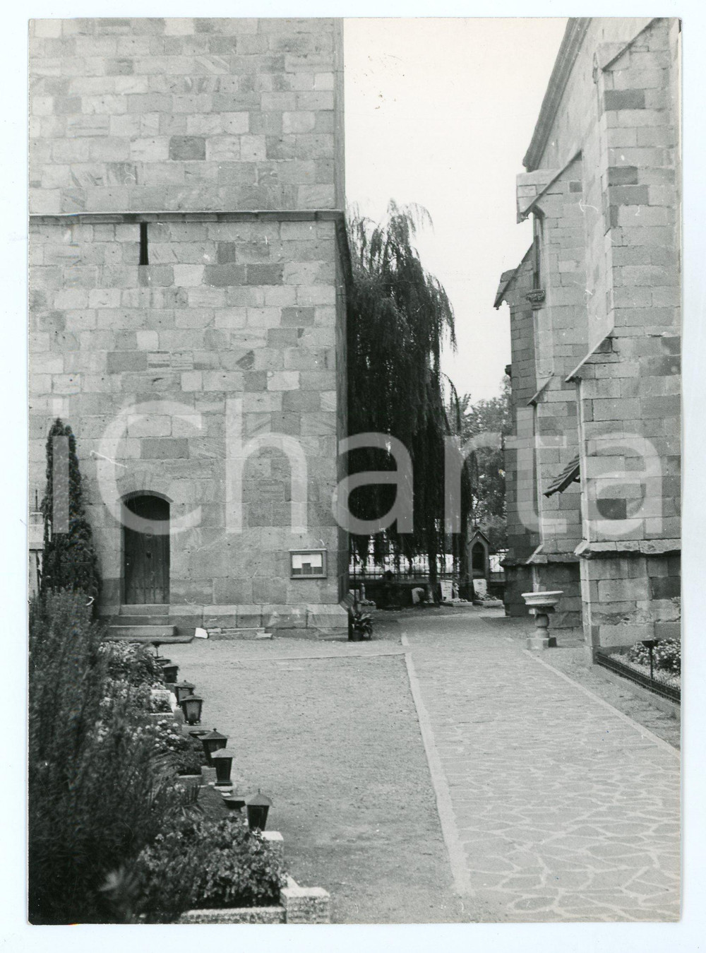 Fotografia d epoca originale 1979 TERLANO BZ Scorcio del cimitero  Foto 13x17 cm 1