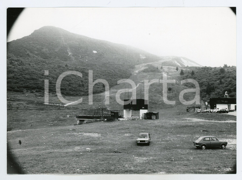 Fotografia d epoca originale 1982 TRENTINO ALTO ADIGE Stazione della funivia di MONTE BONDONE Foto 17x13 cm 1