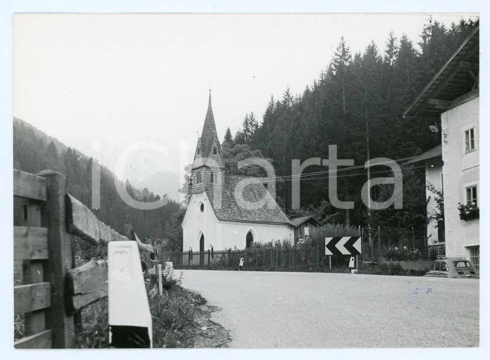 Fotografia d epoca originale 1979 NOVA PONENTE  PONTE NOVA Panorama con chiesa  VAL D EGA Foto 17x13 cm 1