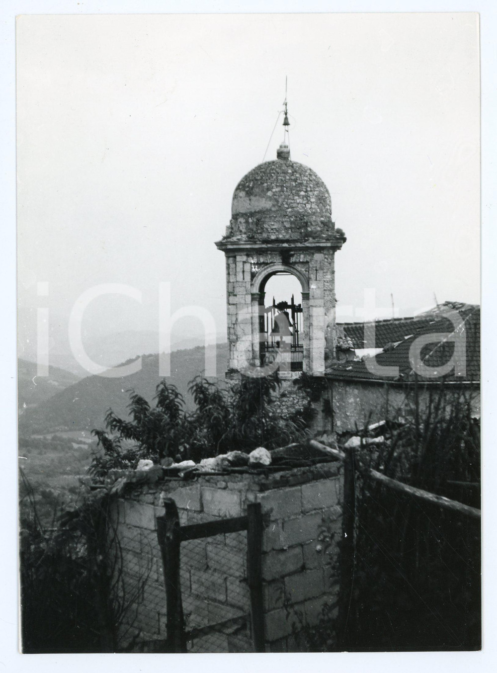 Fotografia d epoca originale 1977 TORRE CAJETANI Campanile della Chiesa di Santa Maria Assunta  Foto 13x17 1