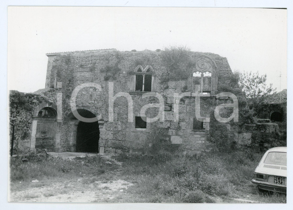 Fotografia d epoca originale 1980 AQUINO FR Ruderi della Casa di San Tommaso  Foto 17x13 cm 1