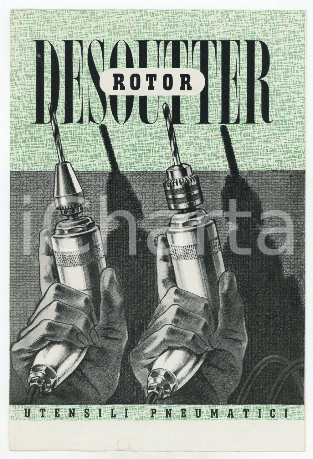 Materiale pubblicitario d’epoca 1950 ca DESOUTTER ROTOR Trapani  Esclusiva per l Italia CRUP MILANO Brochure 1