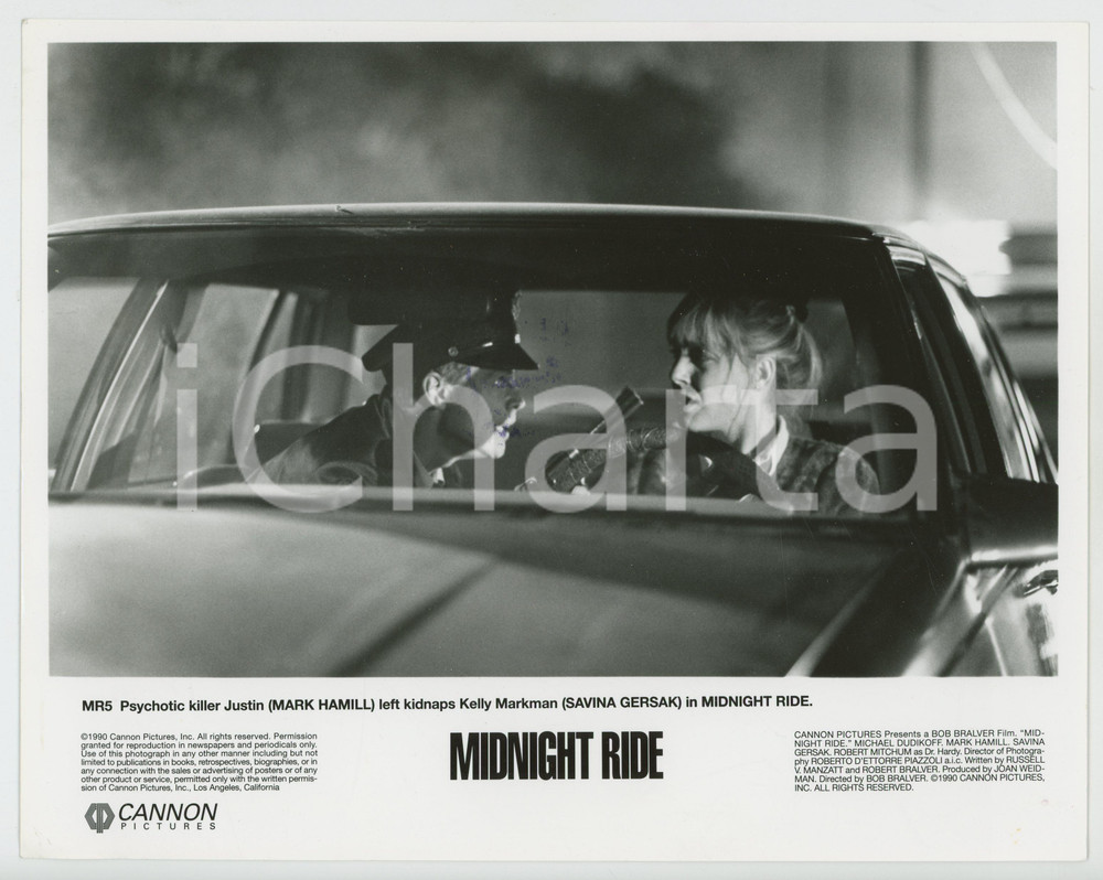 Fotografia d epoca originale 1990 CINEMA Midnight ride  Mark HAMILL Kelly MARKMAN Photo 25x20 cm 1