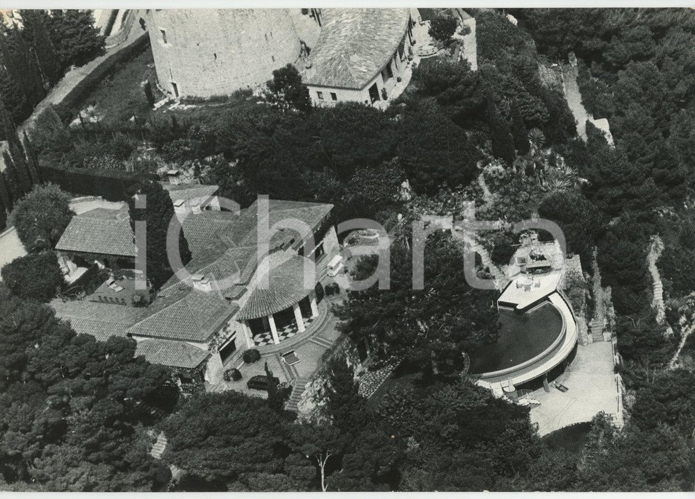 Fotografia d epoca originale 1970 ca CAP D ANTIBES Villa dell armatore greco Stauros NIARCHOS Foto 30x21 cm 1