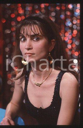 Fotografia d epoca originale Cristiana BORGHI  RAI DUE Portrait of an actress 1985 ca  35mm vintage slide 6 1