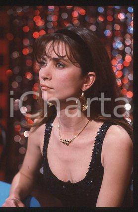 Fotografia d epoca originale Cristiana BORGHI  RAI DUE Portrait of an actress 1985 ca  35mm vintage slide 2 1