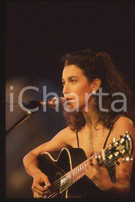 Fotografia d epoca originale Grazia DI MICHELE  MUSIC Show Italy Portrait 1990 ca  35 mm vintage slide 14 1
