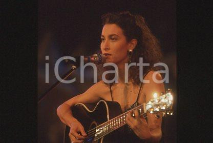 Fotografia d epoca originale Grazia DI MICHELE  MUSIC Show Italy Portrait 1990 ca  35 mm vintage slide 16 1