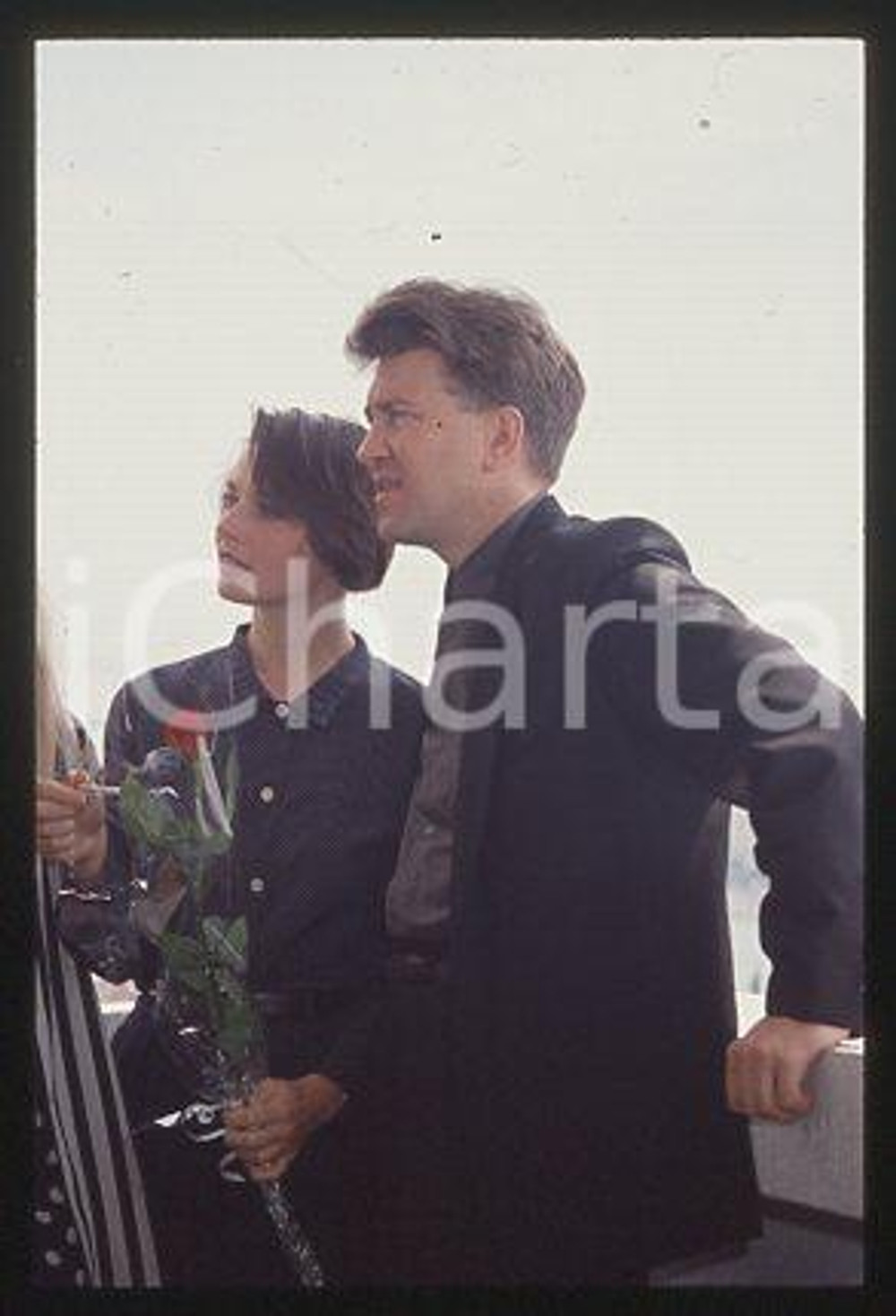 Fotografia d epoca originale Isabella ROSSELLINI David LYNCH CANNES Wild At Heart 1990  35mm vintage slide 5 1