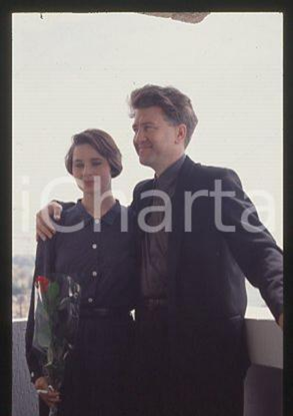 Fotografia d epoca originale Isabella ROSSELLINI David LYNCH CANNES Wild At Heart 1990  35mm vintage slide 6 1