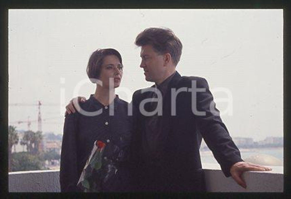 Fotografia d epoca originale Isabella ROSSELLINI David LYNCH CANNES Wild At Heart 1990  35mm vintage slide 7 1