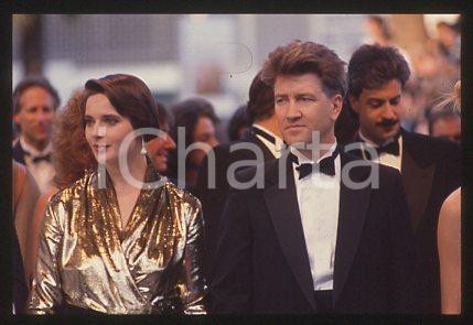 Fotografia d epoca originale Isabella ROSSELLINI David LYNCH CANNES Film Festival 1990  35mm vintage slide 9 1