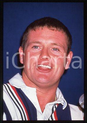 Fotografia d epoca originale Paul GASCOIGNE  SPORT Portrait of Footballer 1990 ca  35 mm vintage slide 4 1