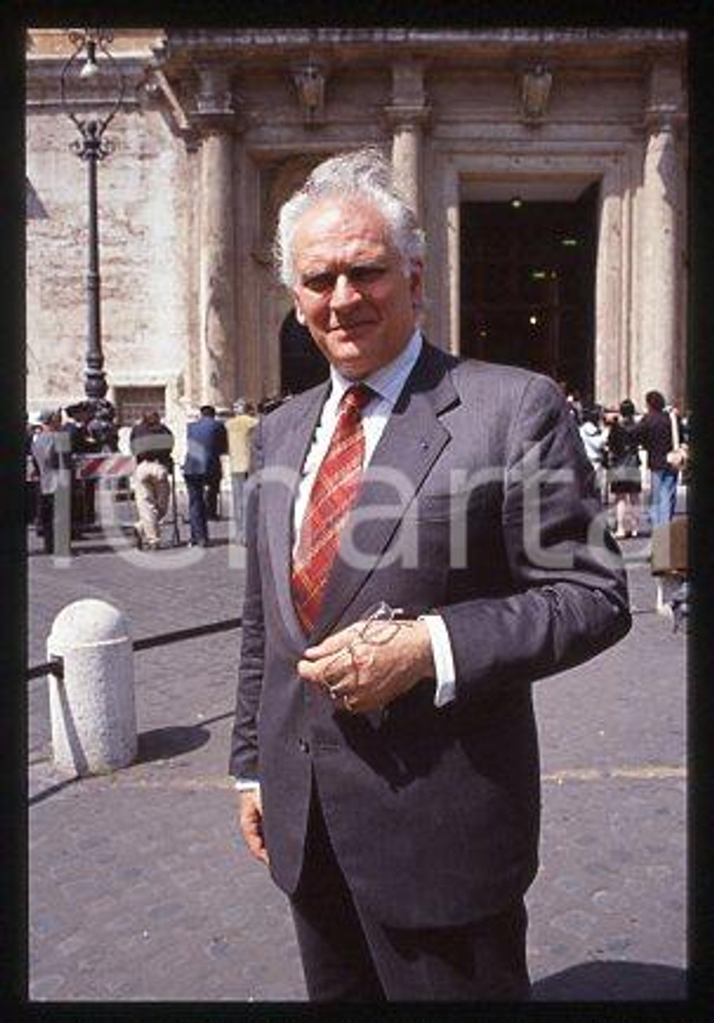 Fotografia d epoca originale Franco FOSCHI  ITALIA Ritratto del Politico 1999 ca  35 mm vintage slide 5 1