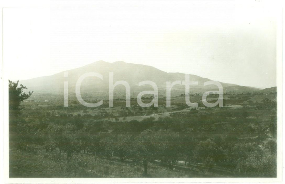Fotografia d epoca originale Agosto 1930 Strada per LACEDONIA  Veduta del MONTE VULTURE Foto cartolina 1
