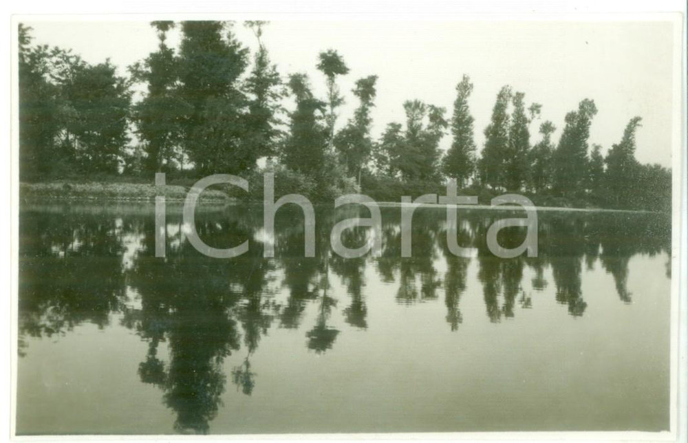 Fotografia d epoca originale 1930 CASTELLETTO D ORBA Veduta del torrente LEMME  Foto cartolina VINTAGE 1