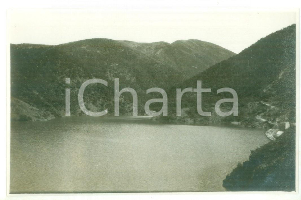 Fotografia d epoca originale 1930 LAGO DI LAVAGNINA  Veduta panoramica  Foto cartolina VINTAGE 1