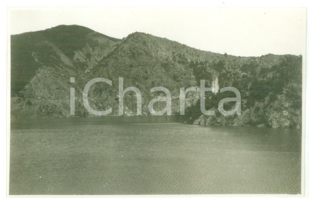 Fotografia d epoca originale 1930 LAGO DI LAVAGNINA AL Veduta panoramica  Foto cartolina VINTAGE 1