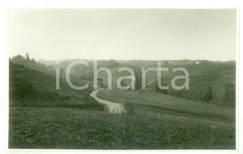 Fotografia d epoca originale 1931 NOVI LIGURE Sentiero nella campagna piemontese Foto cartolina VINTAGE 1