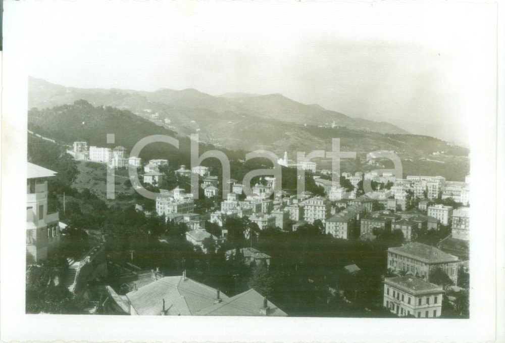 Fotografia d epoca originale 1931 GENOVA PEGLI Veduta panoramica Fotografia ARTISTICA 14x10 cm 1