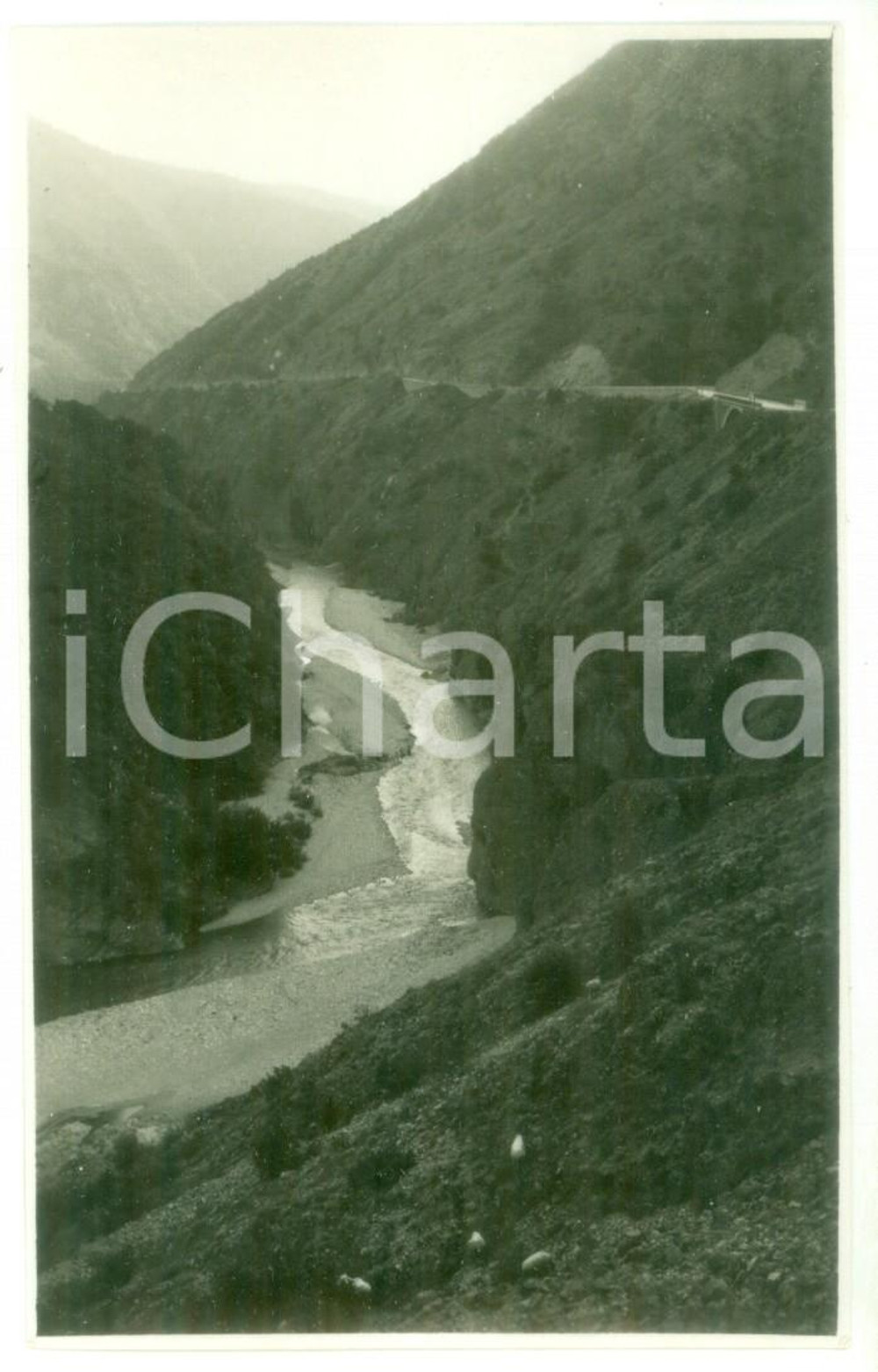 Fotografia d epoca originale Maggio 1931 VAL BORBERA Veduta del torrente  Foto cartolina VINTAGE 1