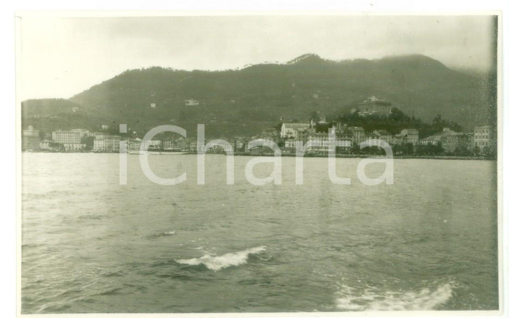 Fotografia d epoca originale 1931 SANTA MARGHERITA LIGURE Mare in tempesta  Foto cartolina VINTAGE 1