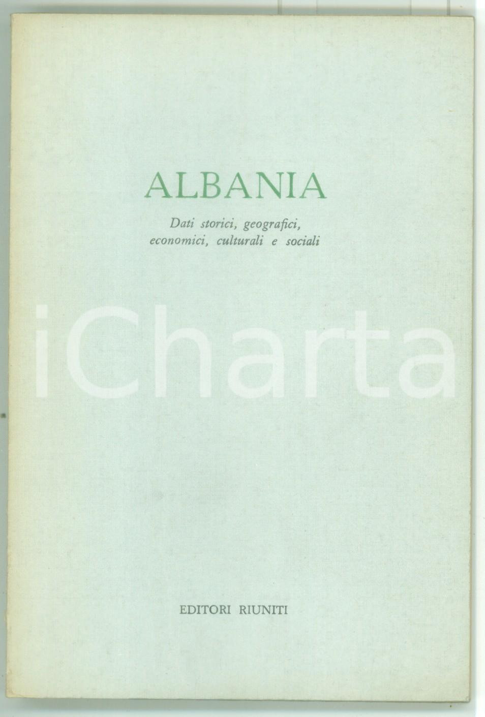 Libro, pubblicazione d epoca 1958 AA. VV. Albania  Dati storici, geografici, economici, culturali e sociali 1
