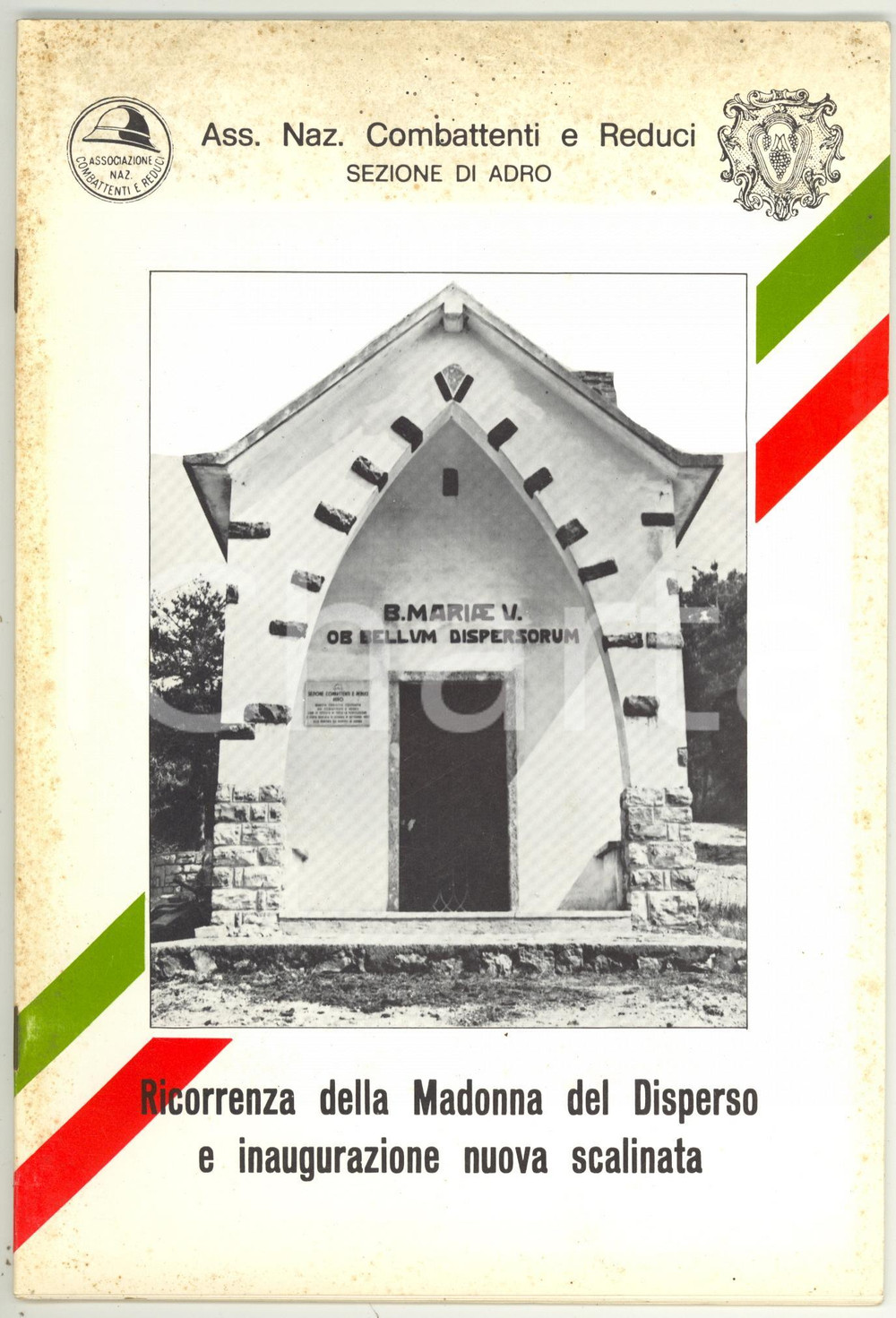 Libro, pubblicazione d epoca 1978 ANDRO ANCR Ricorrenza della Madonna del Disperso  Pubblicazione 28 pp. 1