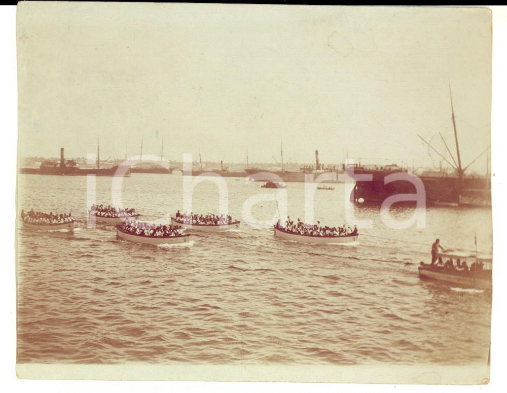 Gennaio 1912 TRIPOLI Lo sbarco degli ASCARI - Foto ANIMATA RARA 11x8 cm