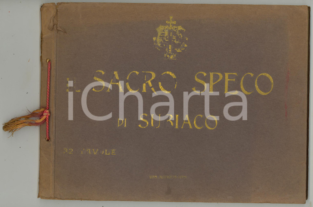 Libro, pubblicazione d epoca 1930 ca IL SACRO SPECO DI SUBIACO  32 tavole  Pubblicazione ALTEROCCHI 1