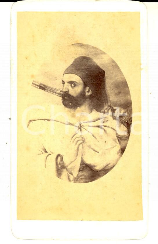 Fotografia d epoca originale 1865 ca LECCO Ritratto del pittore Giovanni BRUNI  Foto Federico MARIANI CDV 1