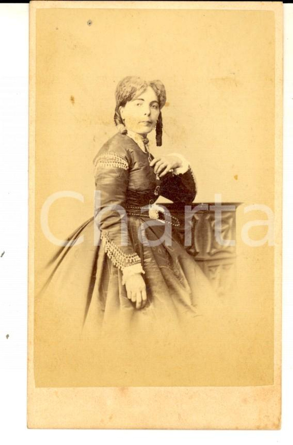 1870 ca TORINO Ritratto di Zaira BRUNI CIVATI - Foto BERNIERI CDV