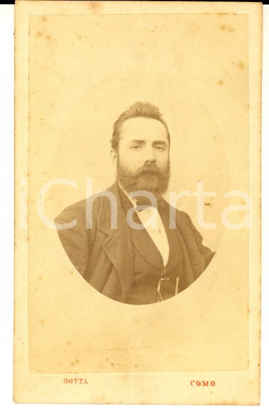 Fotografia d epoca originale 1866 COMO Ritratto di un giovane uomo  Fotografia BOTTA CDV 1