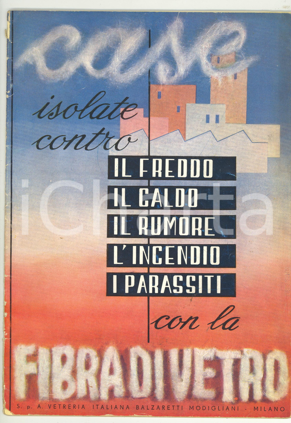 Materiale pubblicitario d’epoca 1948 MILANO Vetreria BALZARETTI  MODIGLIANI Vetroflex Catalogo pubblicitario 1