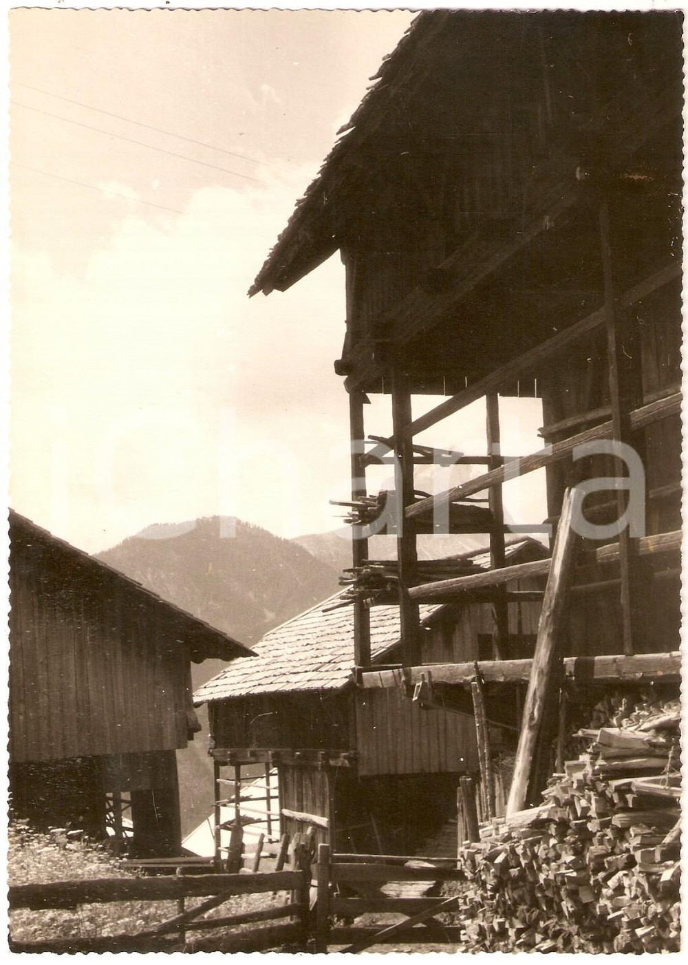 1964 SAN VIGILIO DI MAREBBE (BZ) Scorcio con baite *Foto artistica 12x17 cm