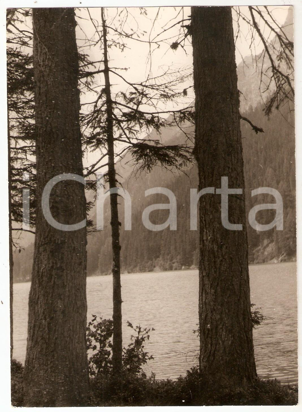 Fotografia d epoca originale 1965 VALLE DI ANTERSELVA Scorcio del Lago di Anterselva Foto artistica 12x17 cm 1