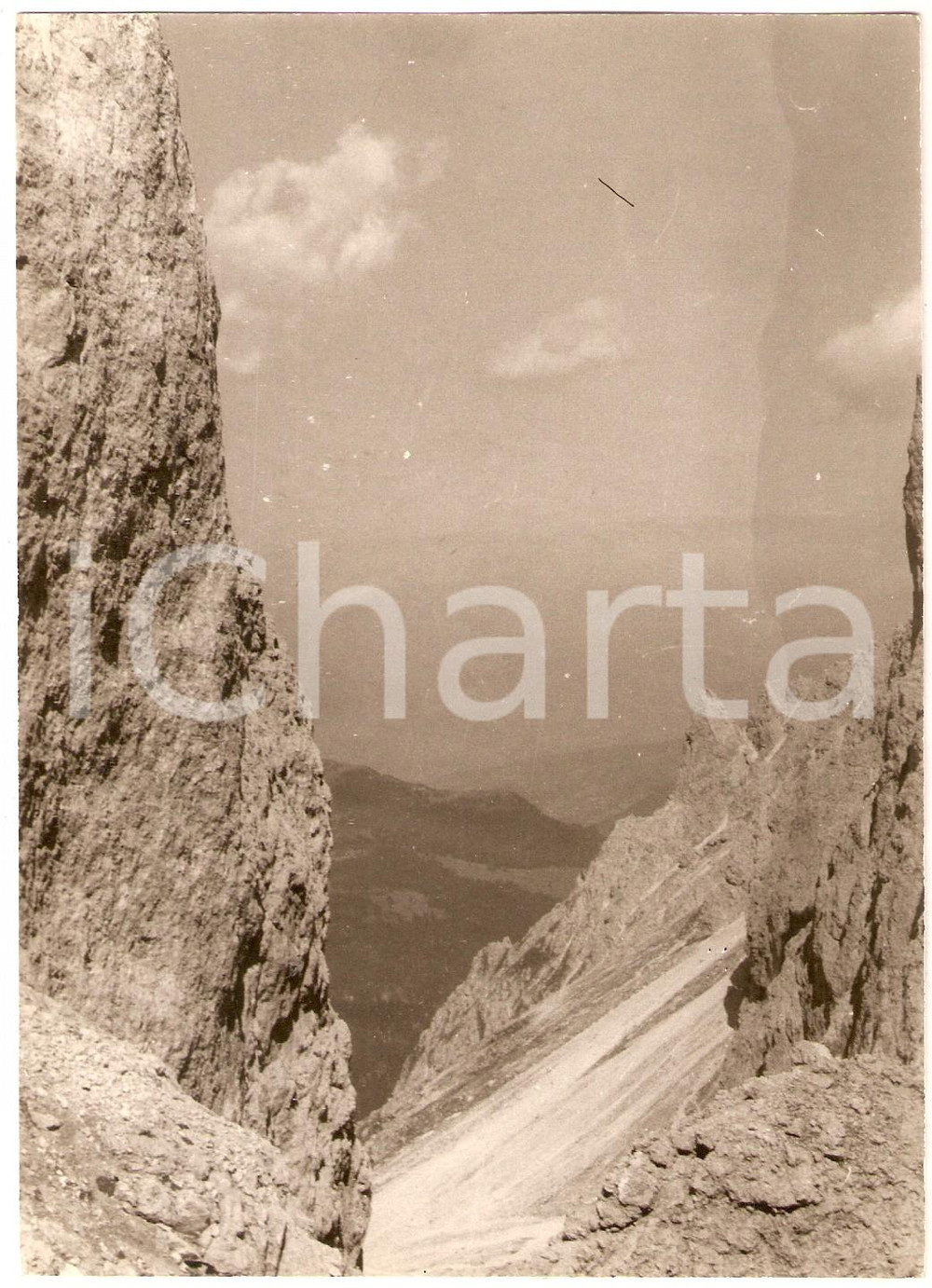Fotografia d epoca originale 1965 VAL GARDENA Panorama delle Dolomiti dal SASSOLUNGO Foto artistica 12x17 cm 1