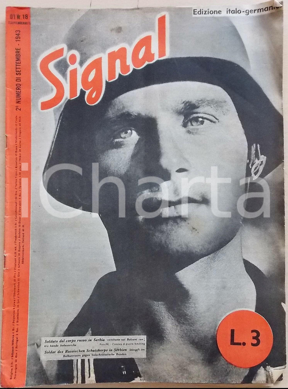 Giornale, rivista storica 1943 SIGNAL WW2 Mosca vista dagli Stati Uniti Giornale ILLUSTRATO  39 pp. 1