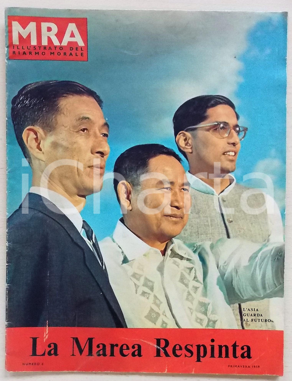 Giornale, rivista storica 1959 MRA Riarmo Morale   Mohammad REZA PAHLAVI assemblea di CAUX  NÂ° 6 1