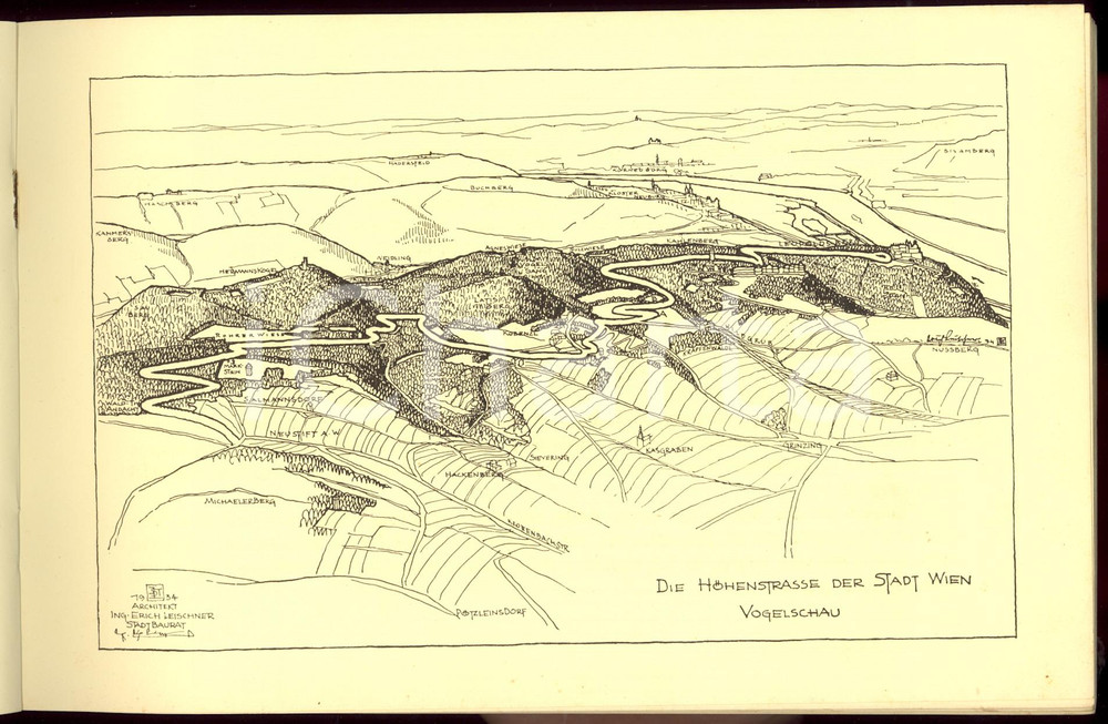 Libro, pubblicazione d epoca 1935 Der Bau der Wiener HÃ¶henstrasse im Sommer 1935  Pubblicazione illustrata 1