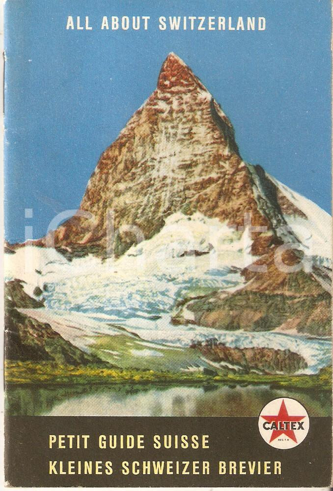 Libro, pubblicazione d epoca 1965 ca CALTEX MOTOR OIL All about Switzerland  Mappa  Libretto 8x12 cm 1