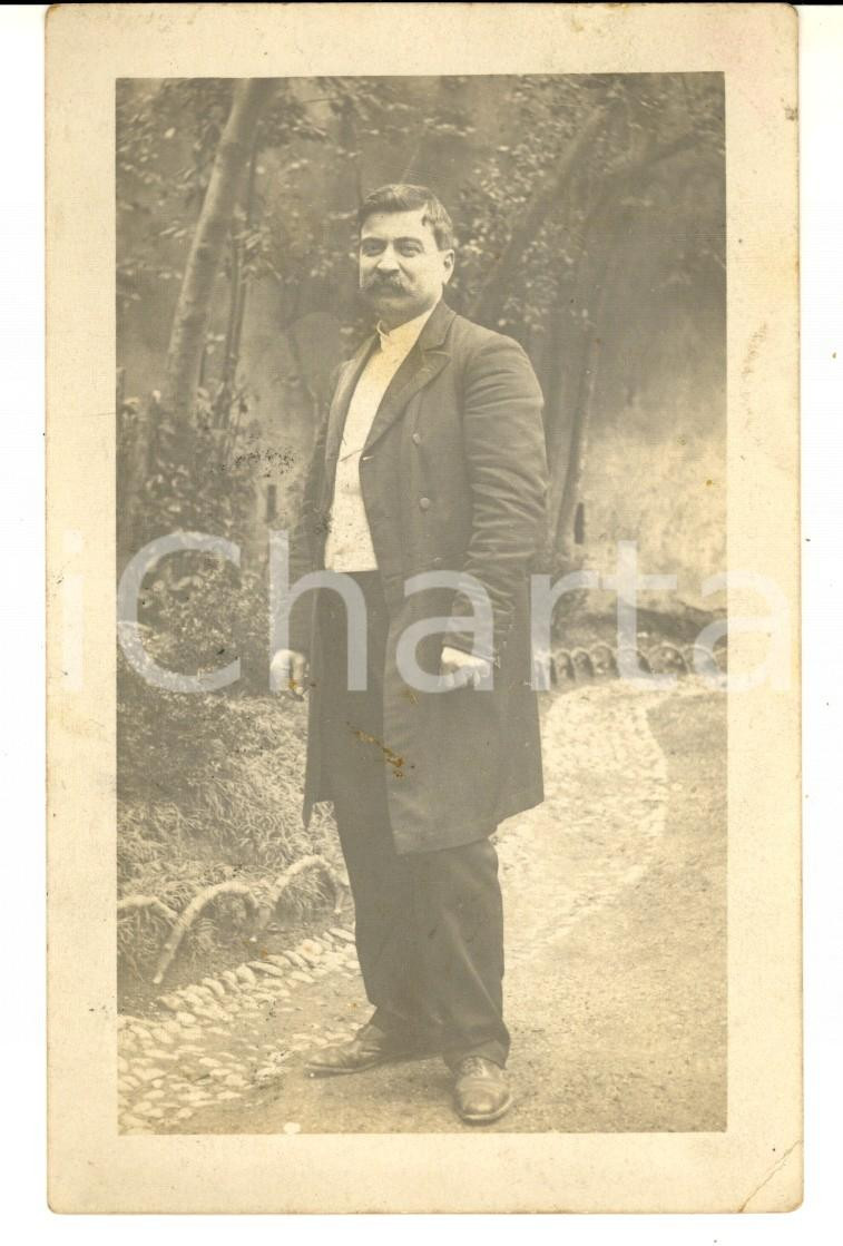 Fotografia d epoca originale 1910 GENOVA Ritratto di Ermanno FRACASSO Foto cartolina VINTAGE 1