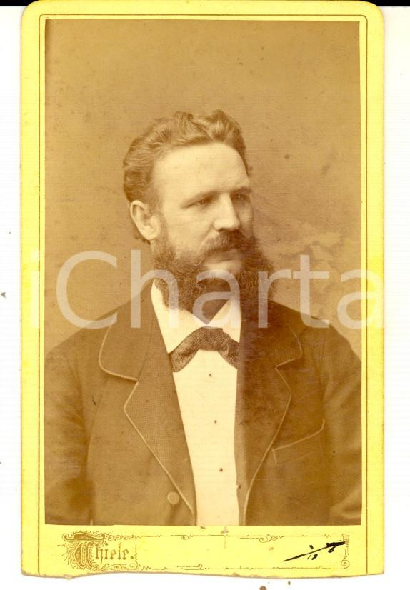 Fotografia d epoca originale 1879 FRANKFURT AM MAIN Portrait of Ernst ROSALSKIJ Photo THIELE CDV Autograph 1