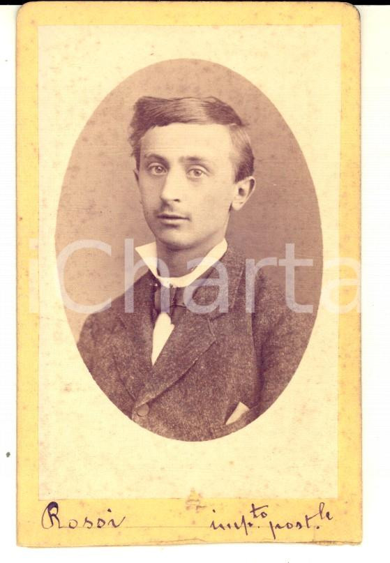 Fotografia d epoca originale 1875 ca LUCCA Ritratto dell impiegato postale ROSSI Foto Raffaele BERTINI CDV 1