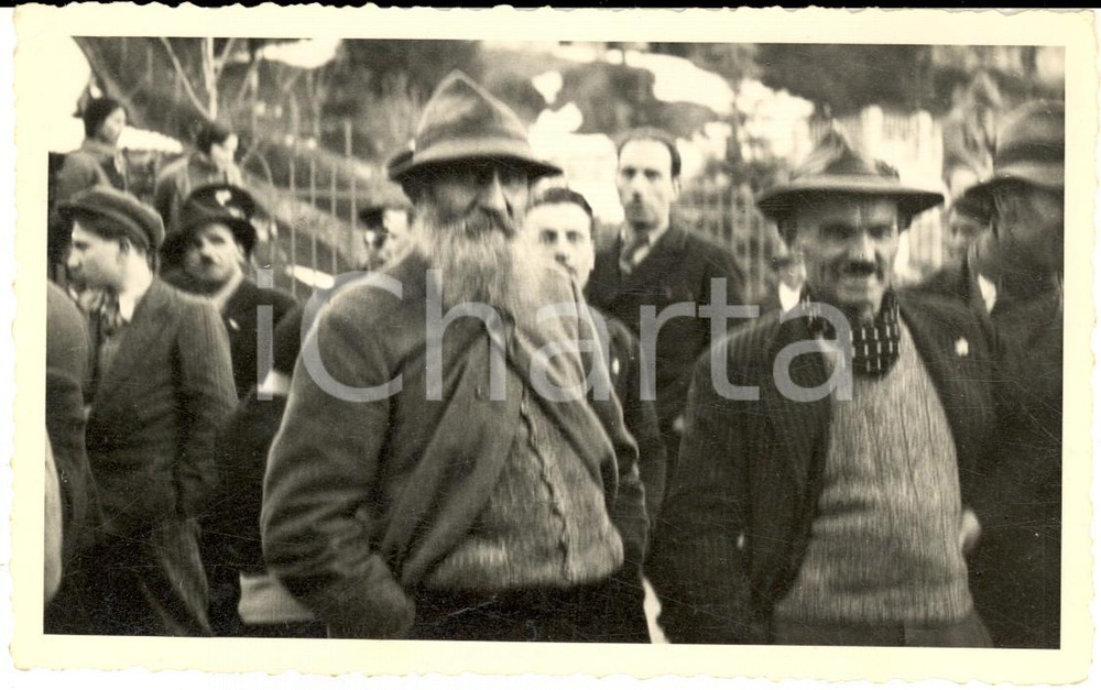 Fotografia d epoca originale 1936 BARZIO LC Adunata degli Alpini  Partecipanti  Foto VINTAGE 14x9 cm 1